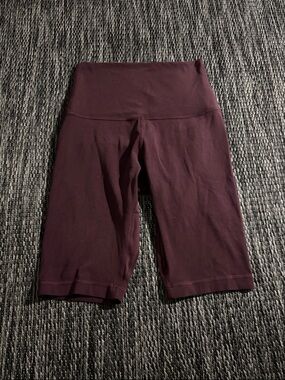 Lululemon Align Super High Rise Bike Shorts 10” Nulu Lightweight Soft Cassis